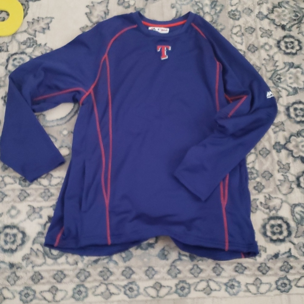 Texas rangers authentic majestic pullover